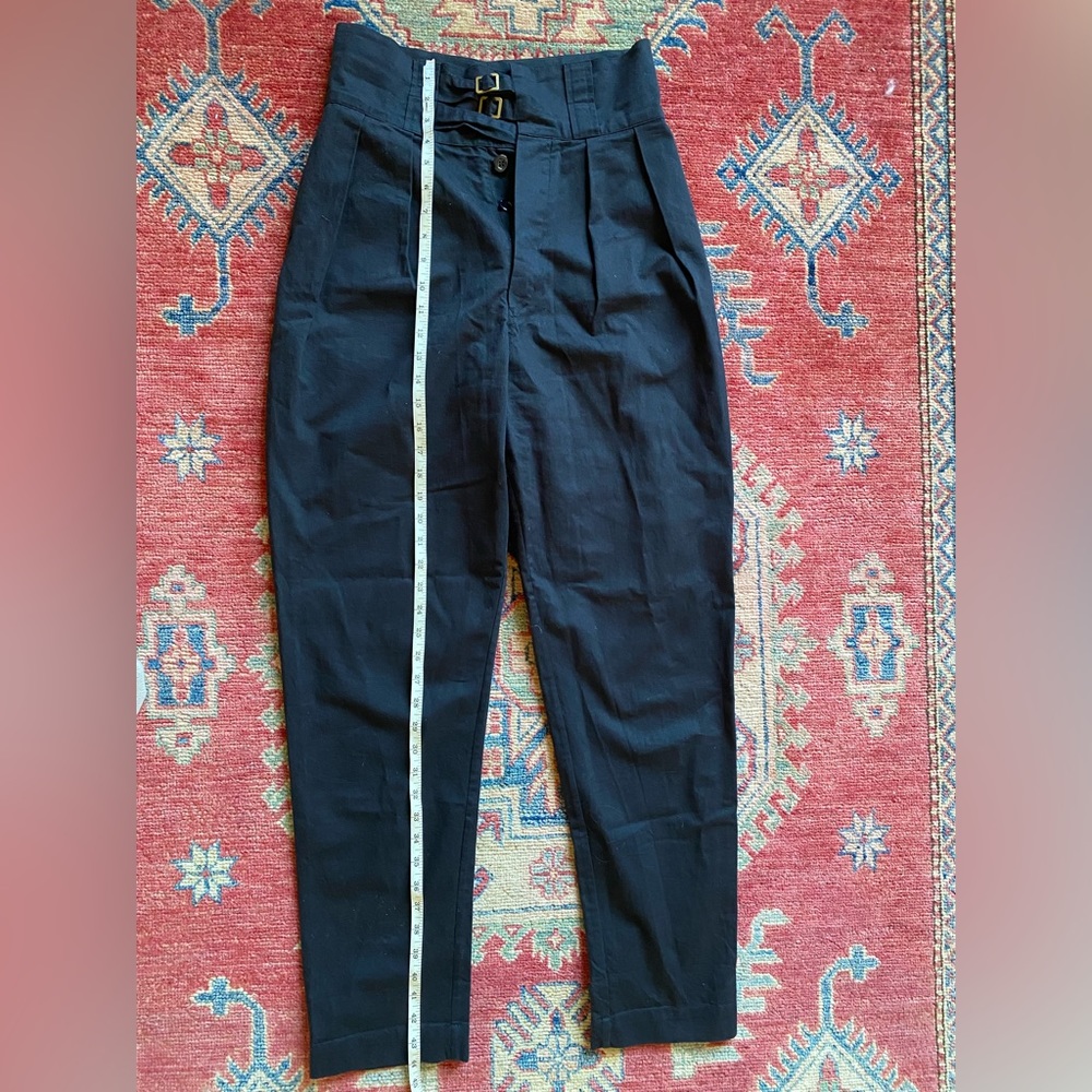 DOEN Highwaist Navy Trousers Straight Leg
